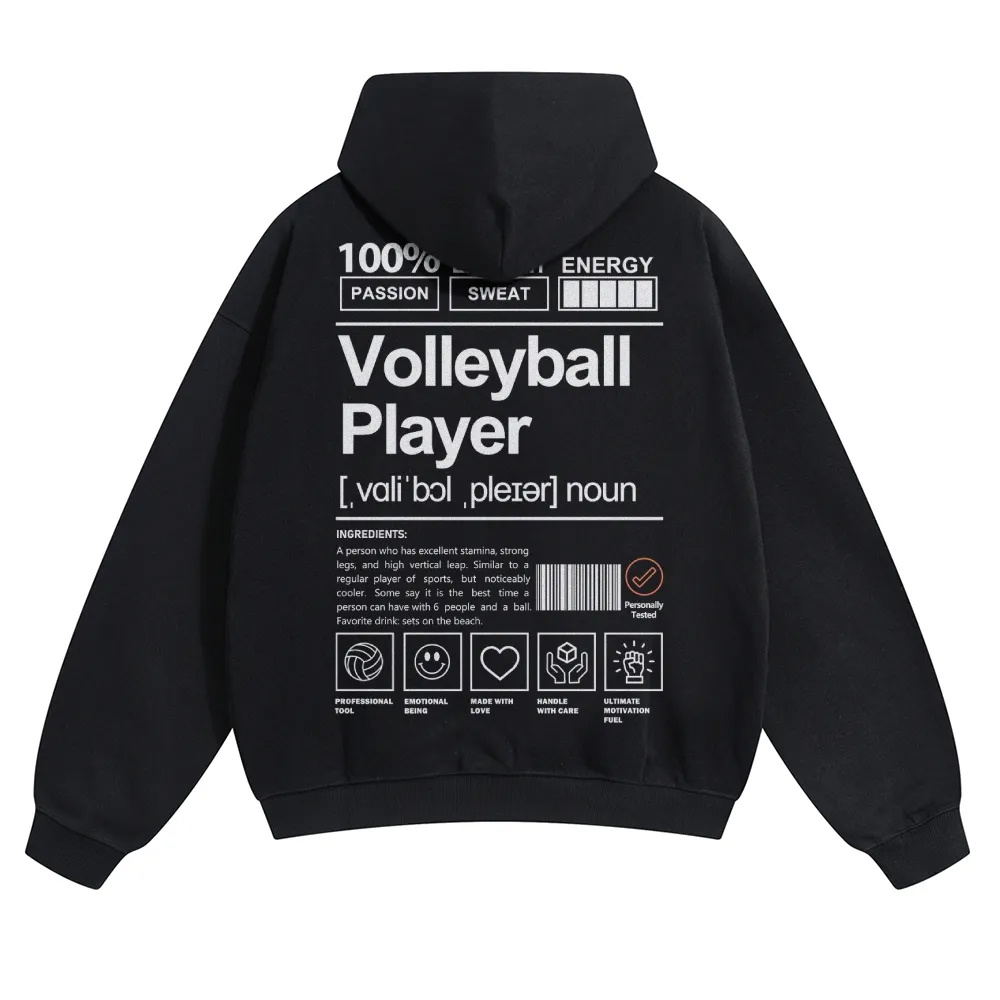 Volleyball Player Unisex Casual Anime Print Hoodie-moweekender
