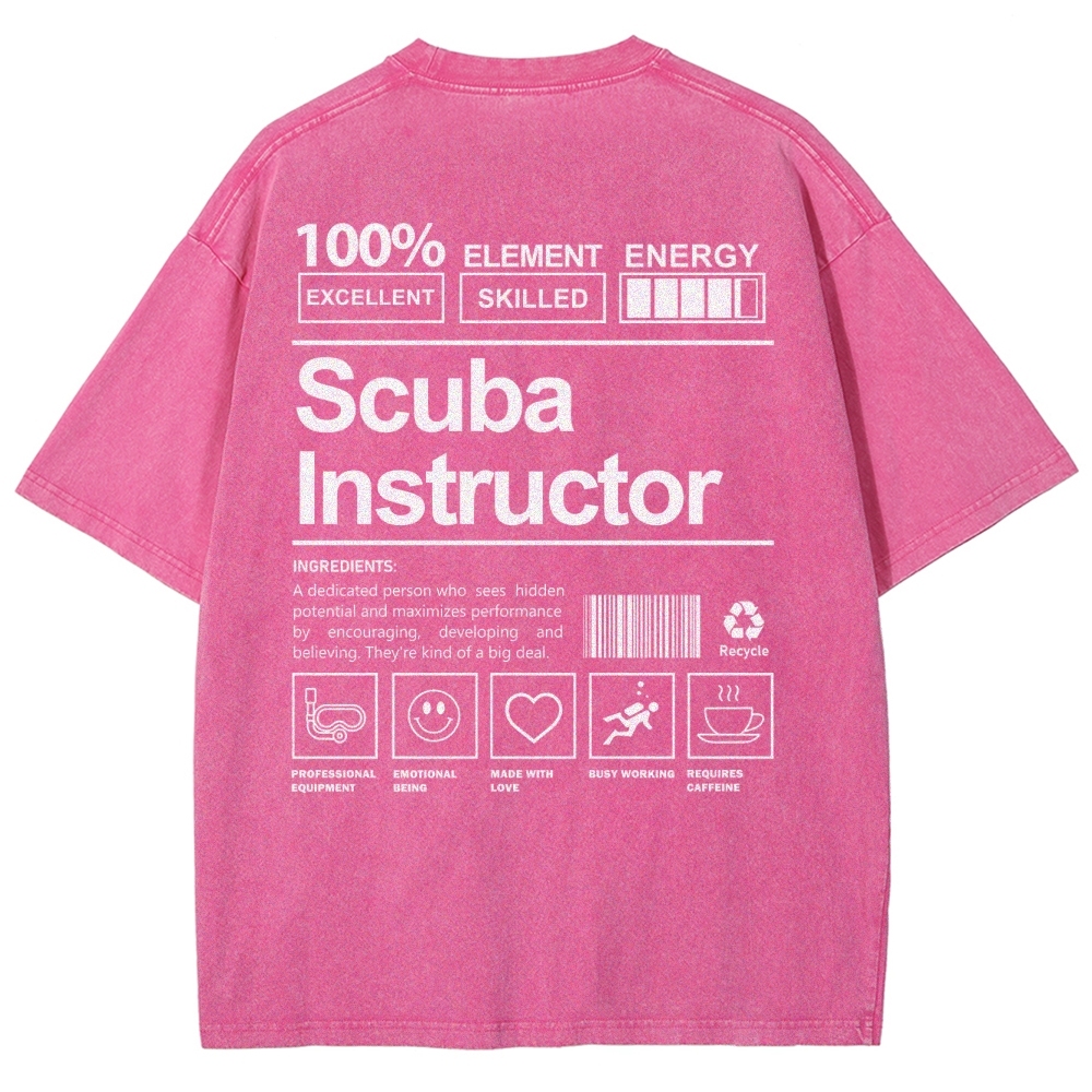 Scuba Instructor Unisex Fit Washed T-Shirt