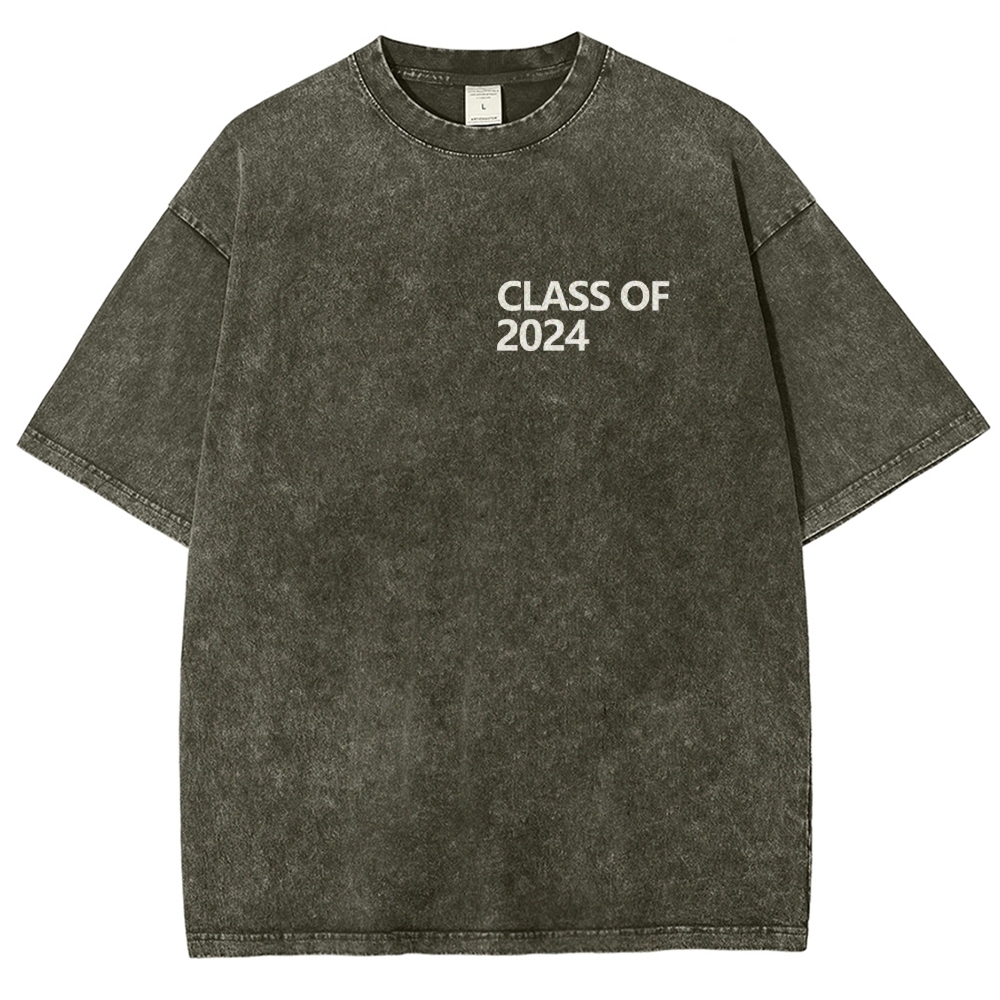CLASS OF 2024 UNISEX FIT WASHED T-SHIRT-moweekender