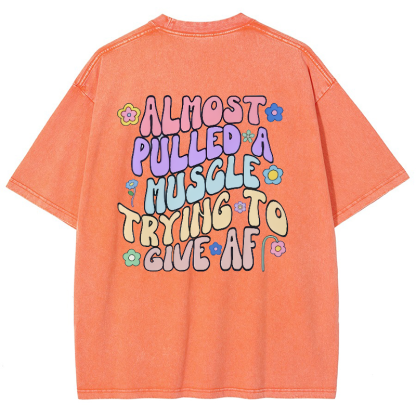 Almost Pulled A Muscle Trying To Give AF Vintage Snowflake Washed T-Shirt-moweekender