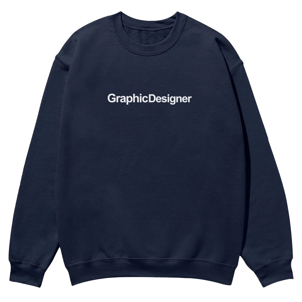 Graphic Designer Printed Crew Neck Sweatshirt-moweekender