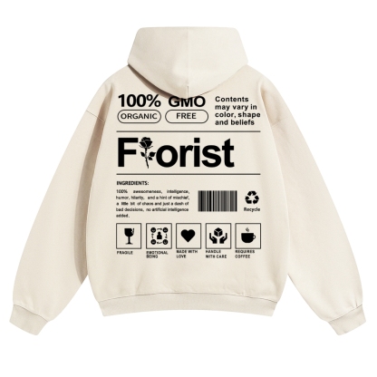 Florist Pattern Unisex Casual Anime Print Hoodie-moweekender