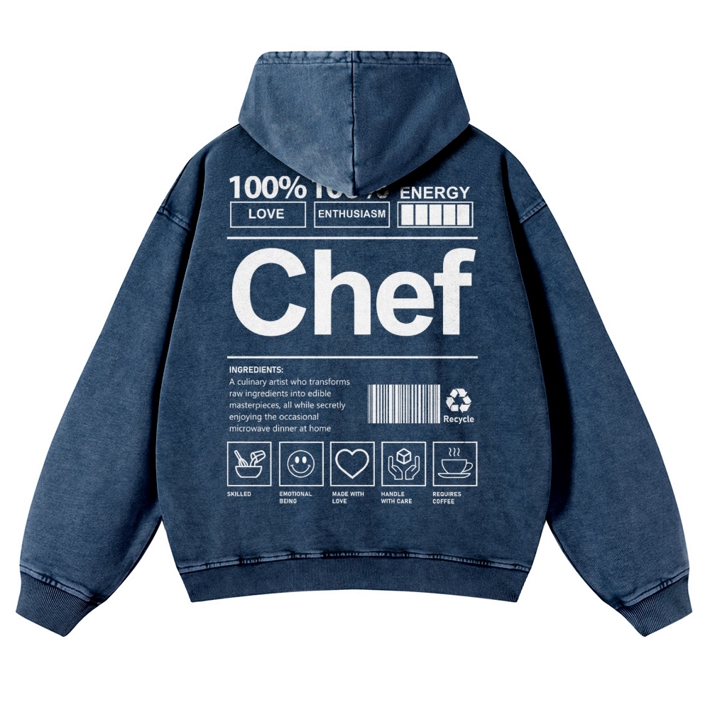 Chef Casual Washed Hoodie