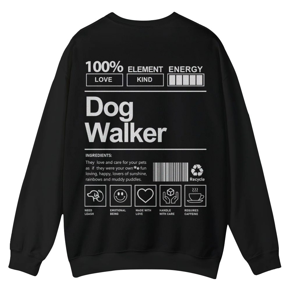 Dog Walker Printed Crew Neck Sweatshirt-moweekender