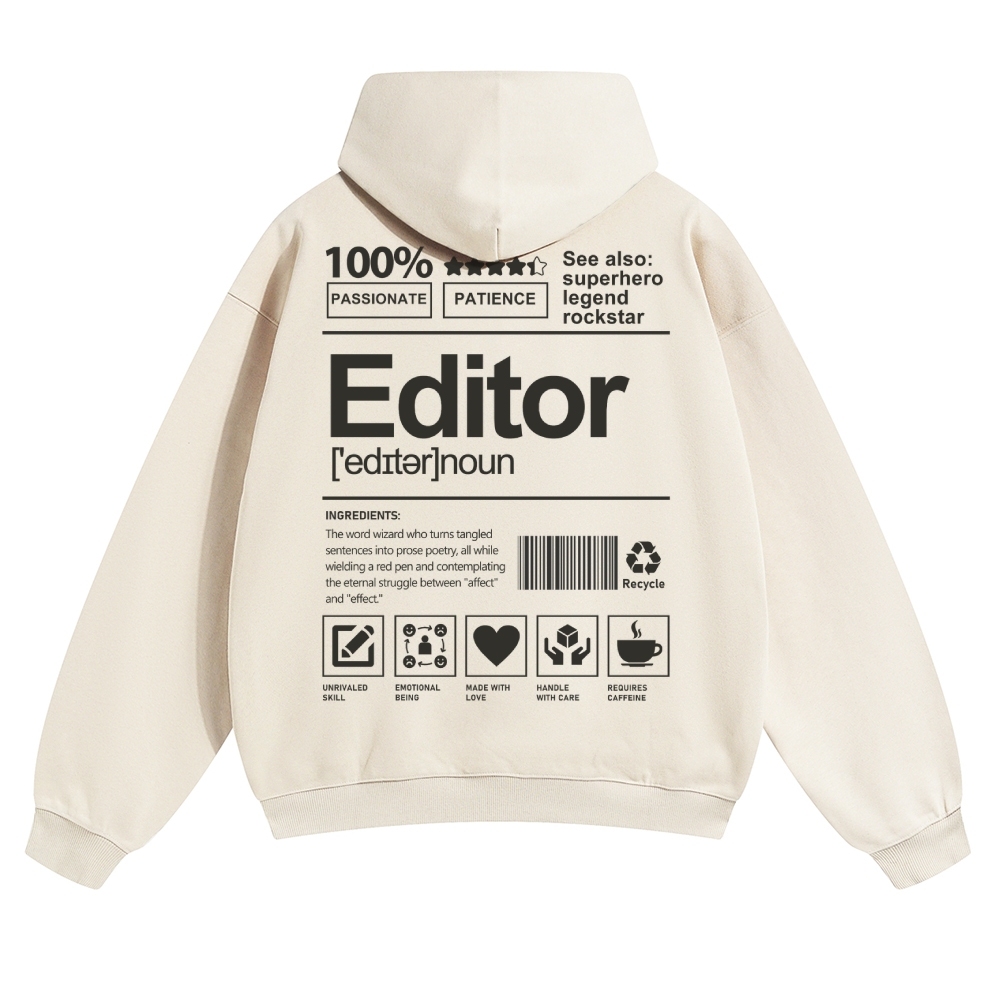 Editor Unisex Casual Anime Print Hoodie-moweekender