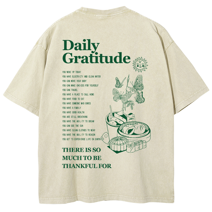 Grateful Aesthetic Summer Unisex Fit Washed T-Shirt-moweekender