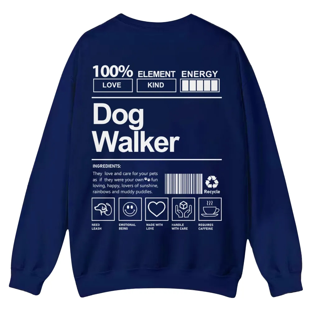 Dog Walker Printed Crew Neck Sweatshirt-moweekender