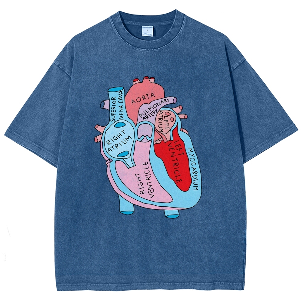 cardiology Unisex Fit Washed T-Shirt-moweekender