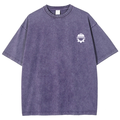 Civil Engineer Washed Vintage Short Sleeves T-Shirt-moweekender