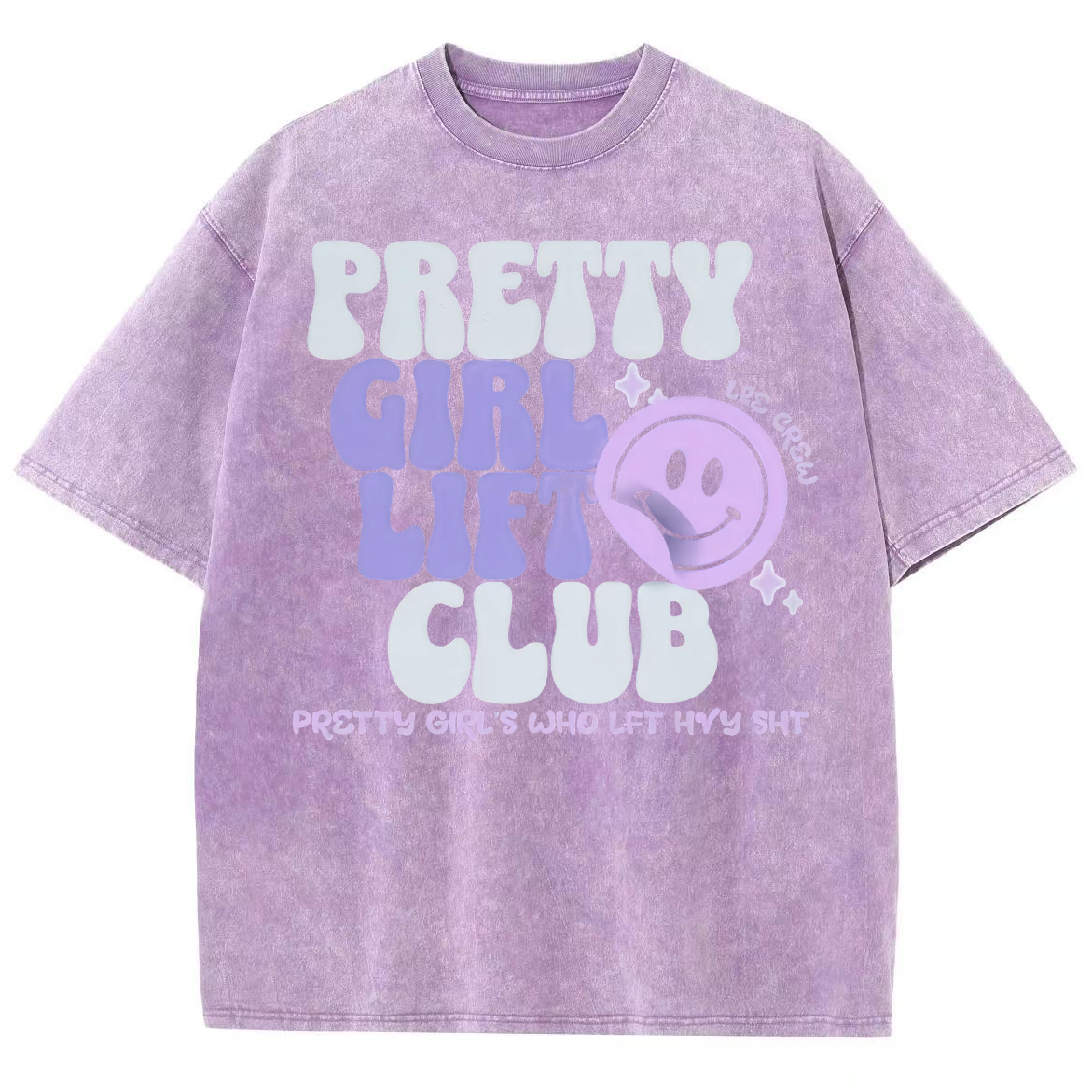 Pretty Girl Lift Club Unisex Fit Washed Oversized T-Shirt-moweekender
