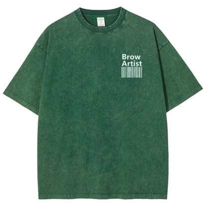 Brow Artist Vintage Snowflake Washed T-Shirt