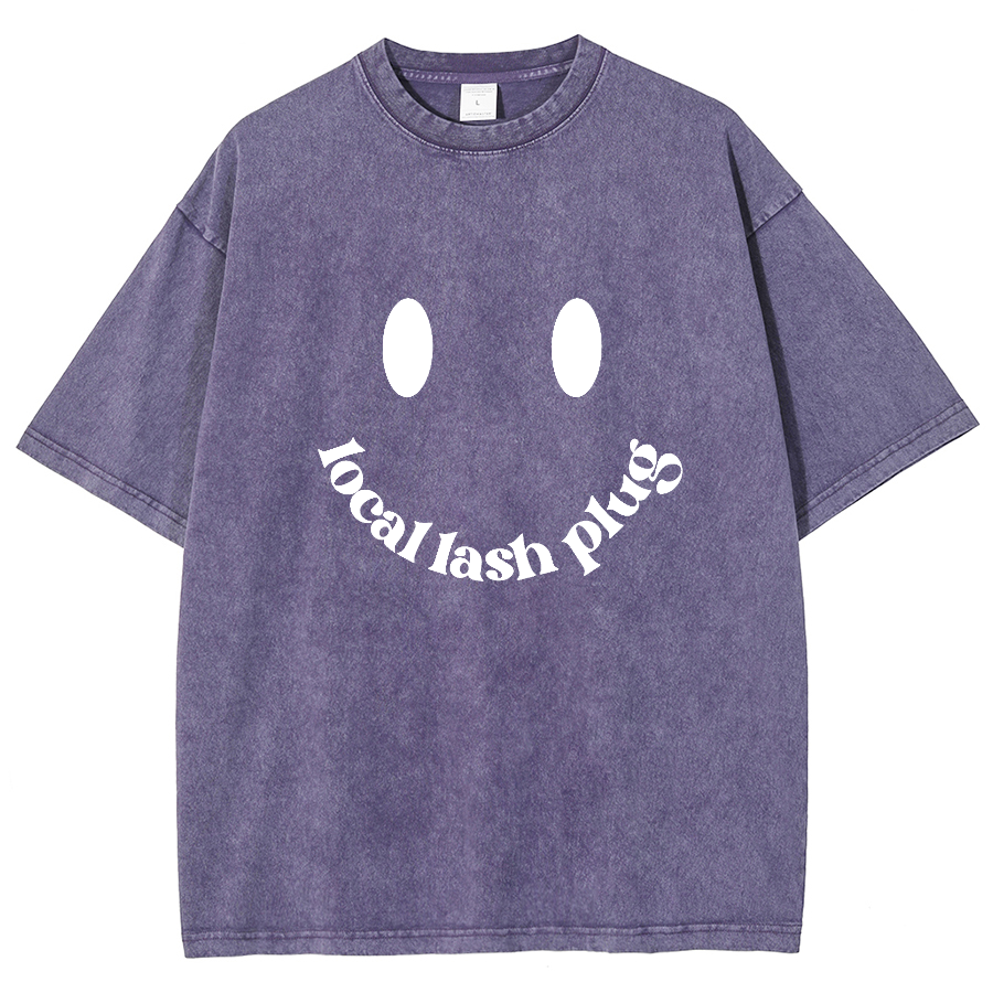 Local Lash Plug Unisex Fit Washed Oversized T-Shirt-moweekender