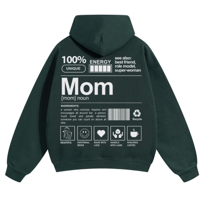 Mom Unisex Casual Anime Print Hoodie-moweekender