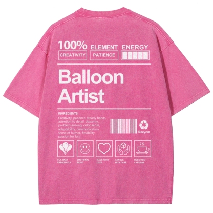 Balloon Artist Unisex Fit Washed T-Shirt-moweekender