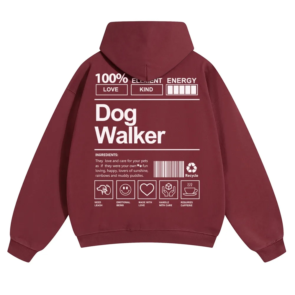 Dog Walker Unisex Casual Anime Print Hoodie-moweekender