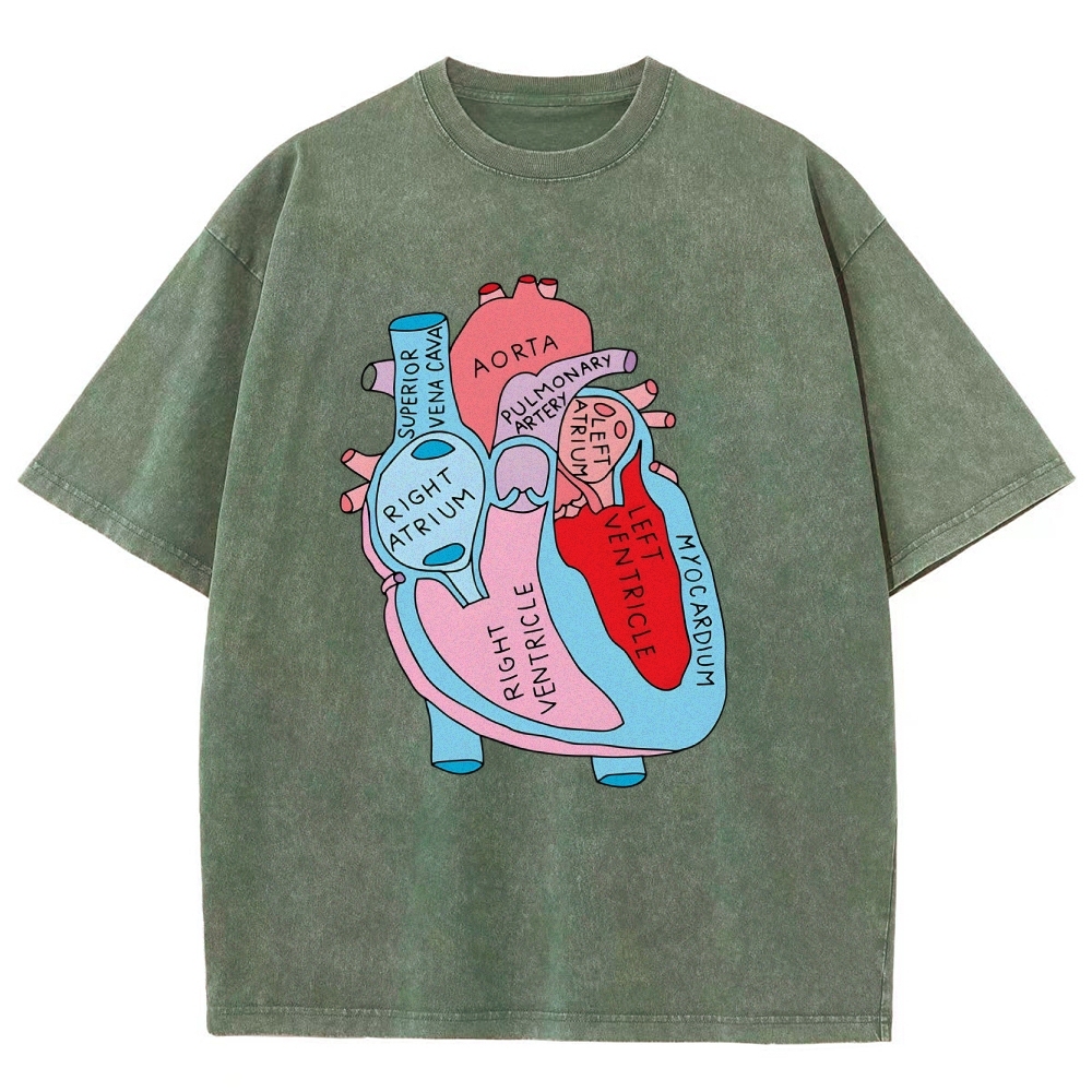 cardiology Unisex Fit Washed T-Shirt-moweekender
