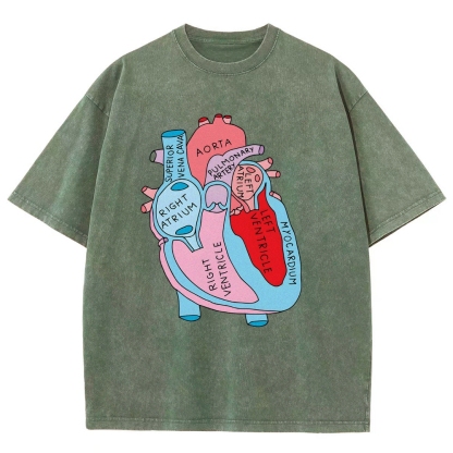 cardiology Unisex Fit Washed T-Shirt-moweekender
