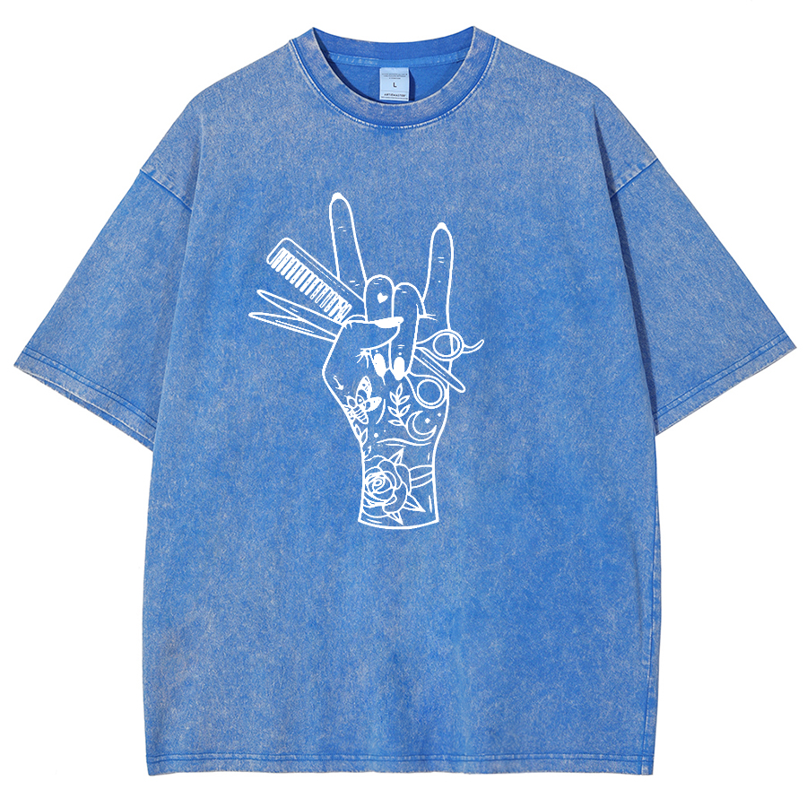 Hair Stylist Unisex Fit Washed T-Shirt-moweekender