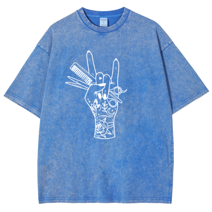 Hair Stylist Unisex Fit Washed T-Shirt-moweekender