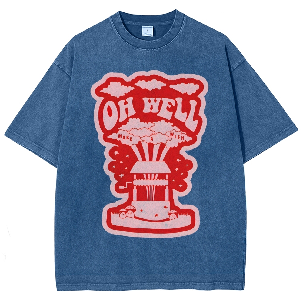 Oh Well Vintage Snowflake Washed T-Shirt-moweekender