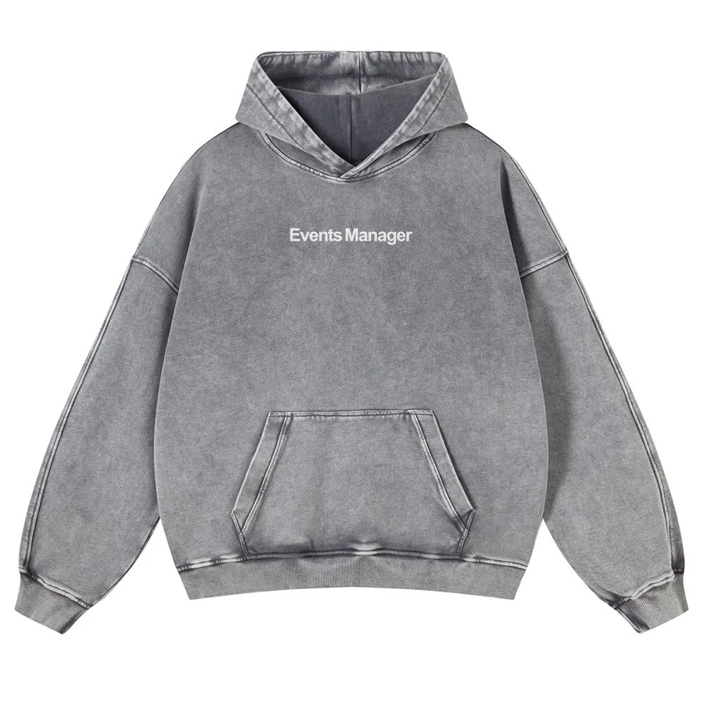 Events Manager Printed Vintage Washed Hoodie-moweekender