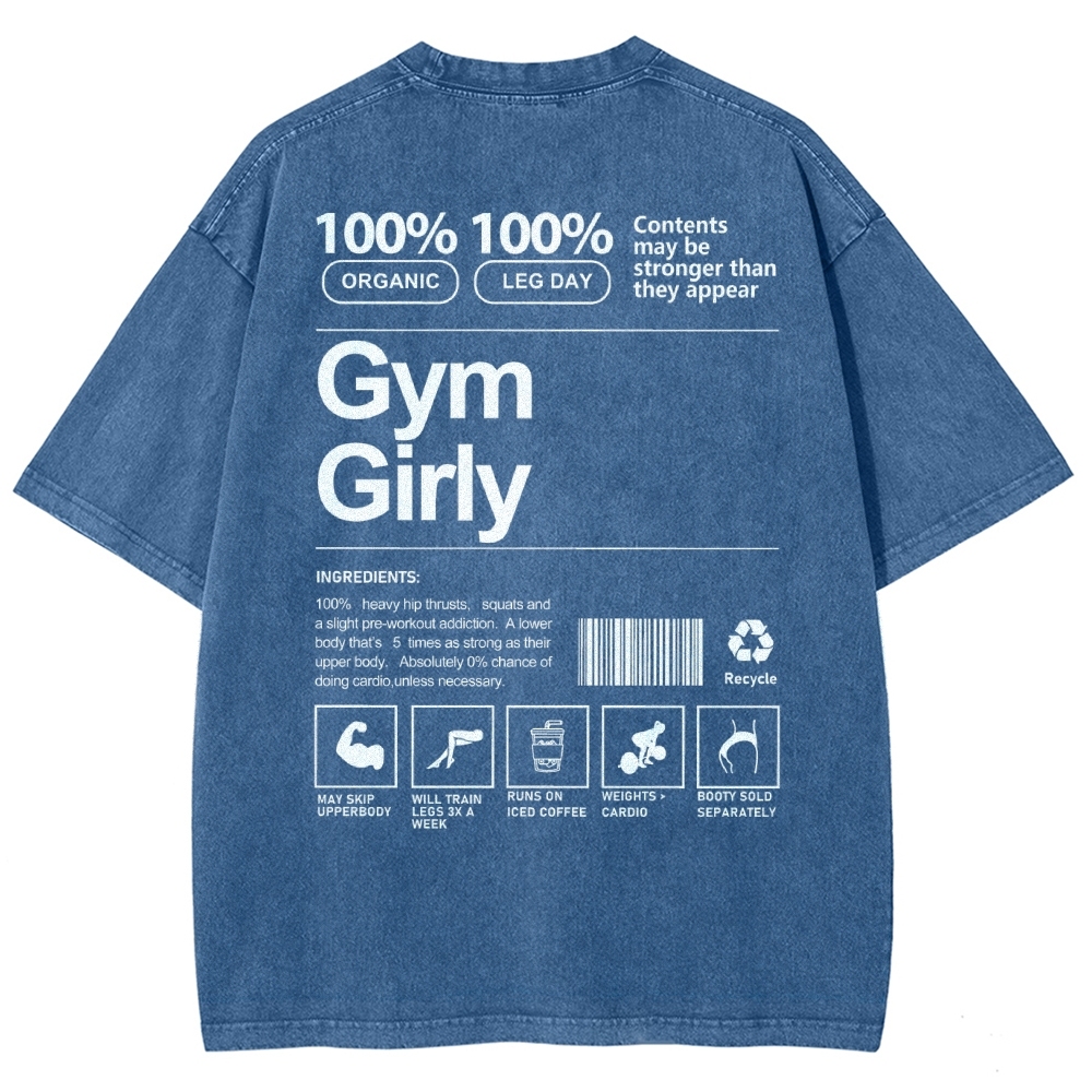 Gym Girly Washed Oversized T-Shirt