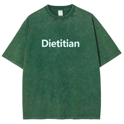 Dietitian Unisex Fit Washed T-Shirt-moweekender
