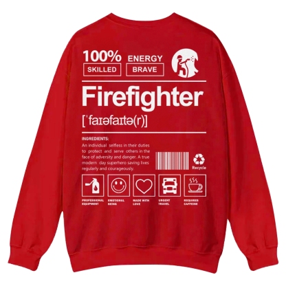 Firefighter Casual Crewneck Sweatshirt-moweekender