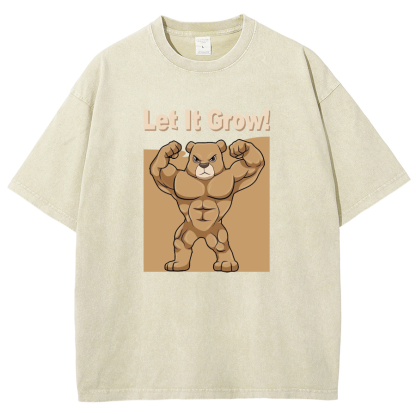 Let It Grow! Unisex Fit Washed T-Shirt-moweekender