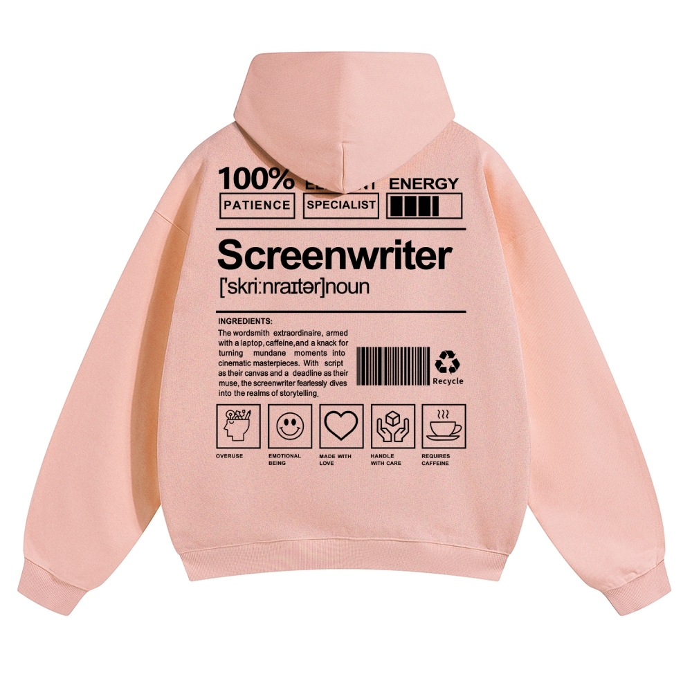 Screenwriter Unisex Casual Anime Print Hoodie-moweekender