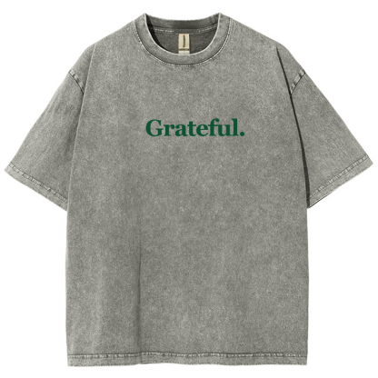Grateful Aesthetic Summer Unisex Fit Washed T-Shirt-moweekender