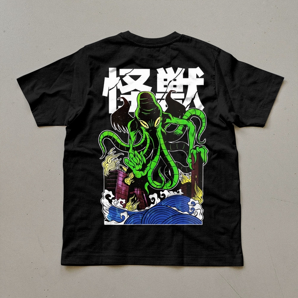 Octopus Monster Printed Unisex Prints T-Shirt-moweekender