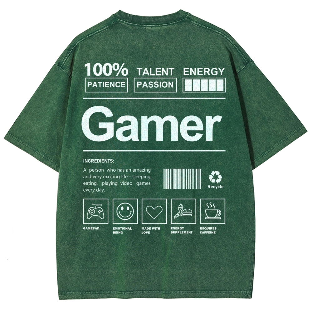 Gamer Unisex Fit Washed T-Shirt-moweekender