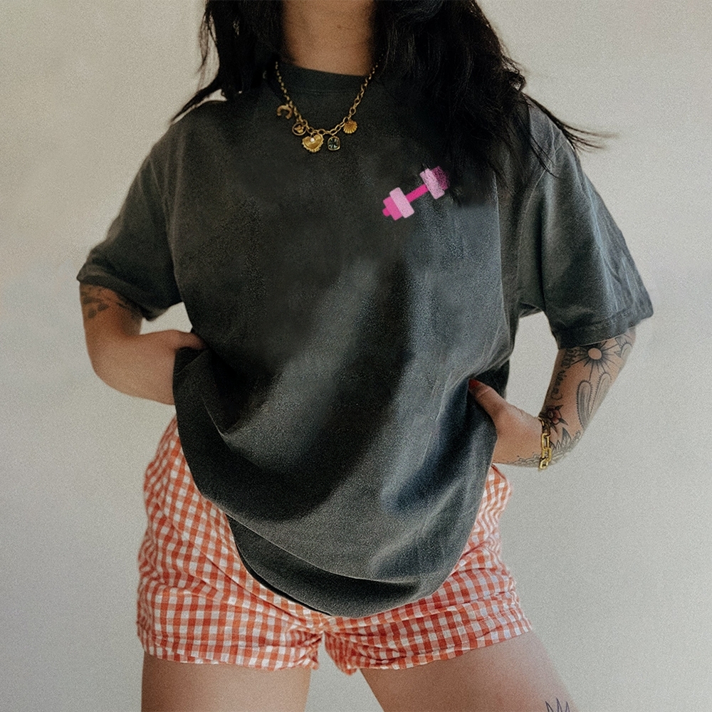 Lift Like a Girl Vintage Snowflake Washed T-Shirt-moweekender