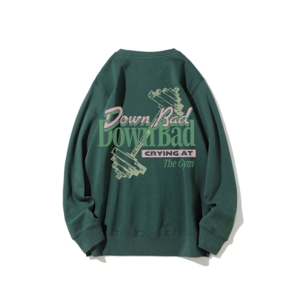 Down Bad Crying At The Gym Casual Crewneck Sweatshirt-moweekender