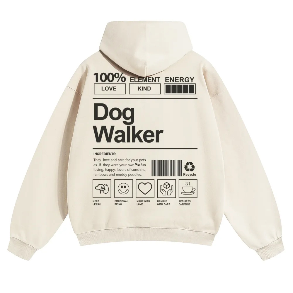 Dog Walker Unisex Casual Anime Print Hoodie-moweekender