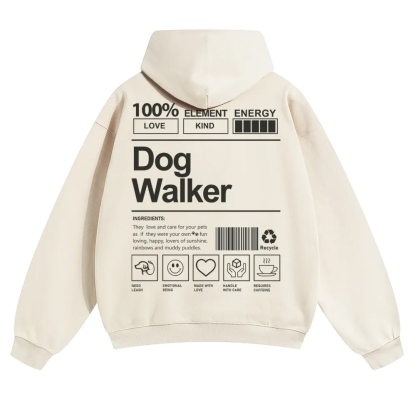 Dog Walker Unisex Casual Anime Print Hoodie-moweekender