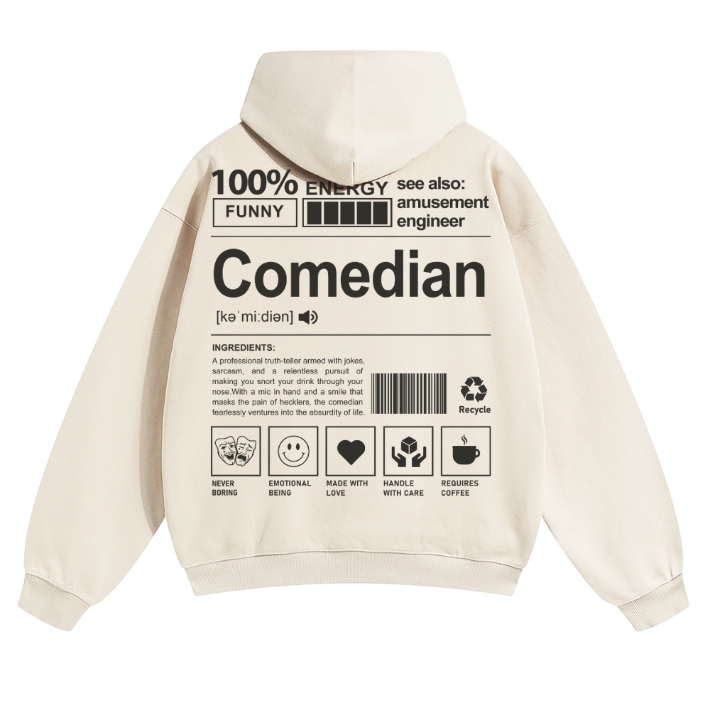 Comedian Unisex Casual Anime Print Hoodie-moweekender