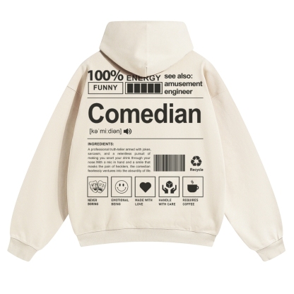 Comedian Unisex Casual Anime Print Hoodie-moweekender