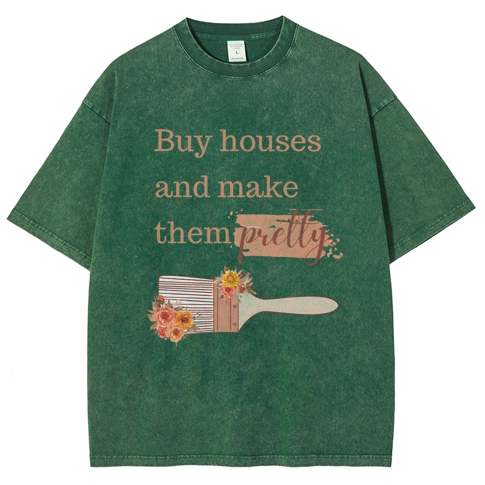 buy house Unisex Fit Washed T-Shirt-moweekender