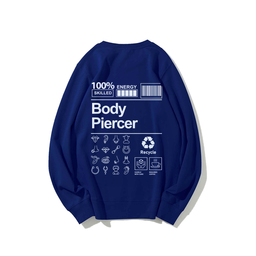 Body Piercer Casual Crewneck Sweatshirt-moweekender