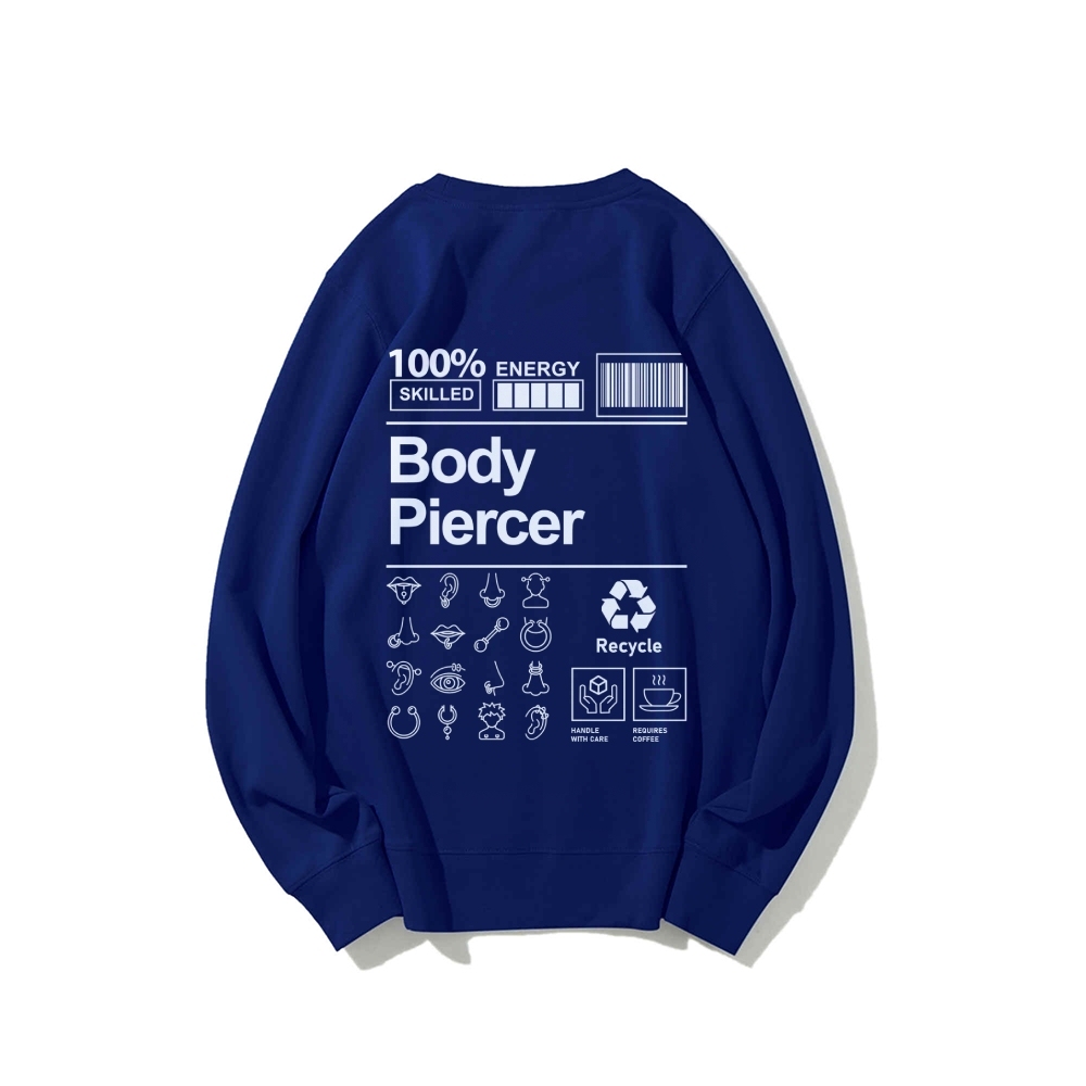 Body Piercer Casual Crewneck Sweatshirt-moweekender