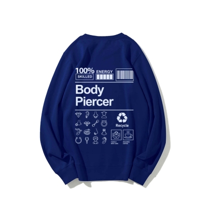 Body Piercer Casual Crewneck Sweatshirt-moweekender