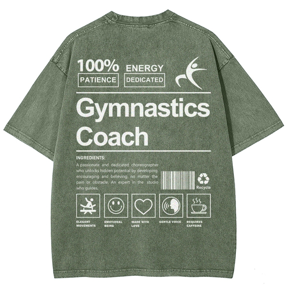 Gymnastics Coach Unisex Fit Washed T-Shirt-moweekender