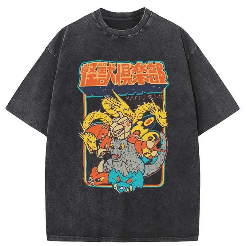 Kaiju Club Washed Vintage T-Shirt-moweekender