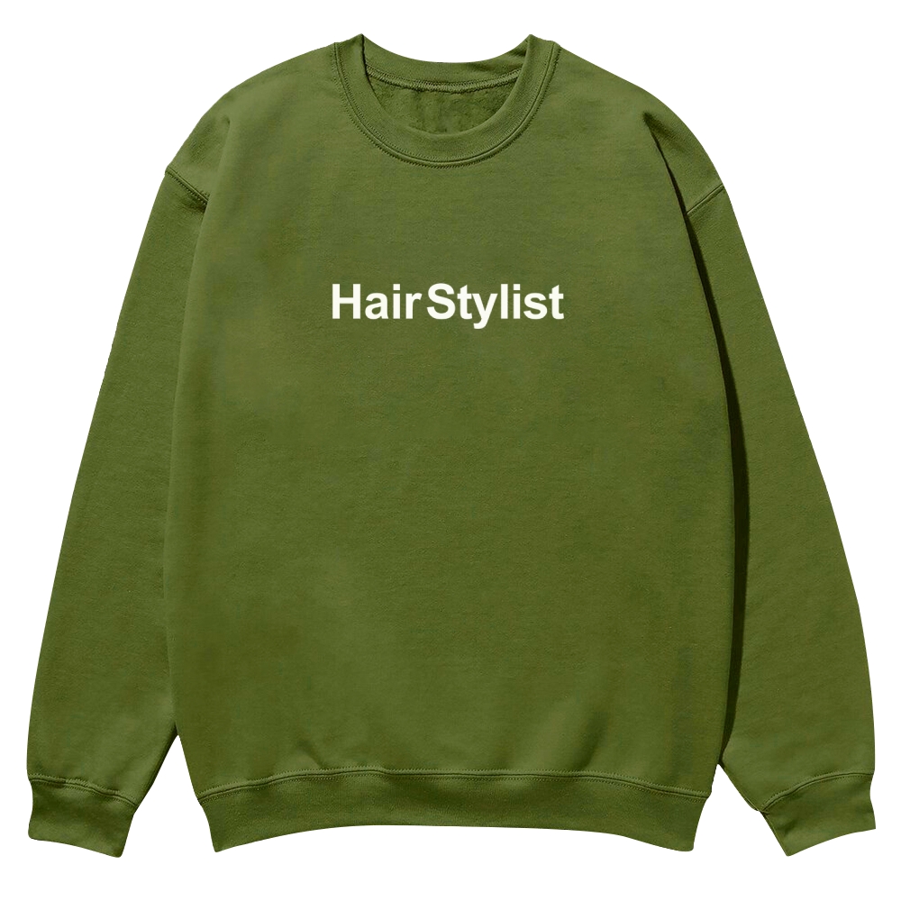 Hair Stylist Pattern Crew Neck Sweatshirt-moweekender