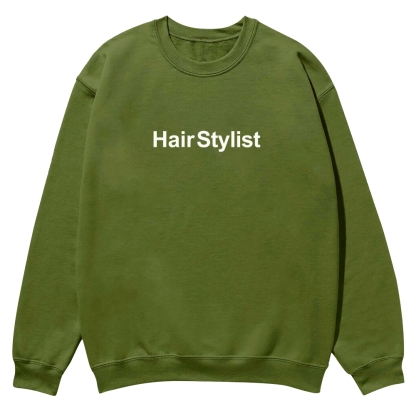 Hair Stylist Pattern Crew Neck Sweatshirt-moweekender