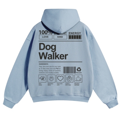 Dog Walker Unisex Casual Anime Print Hoodie-moweekender