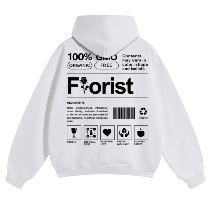 Florist Pattern Unisex Casual Anime Print Hoodie-moweekender