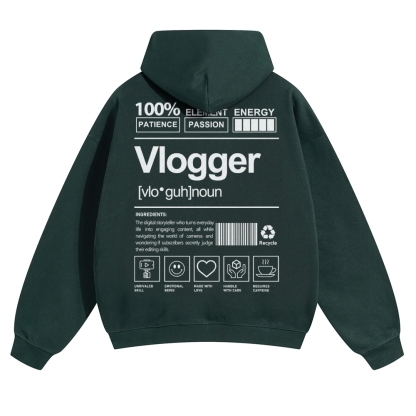Vlogger Unisex Casual Anime Print Hoodie-moweekender